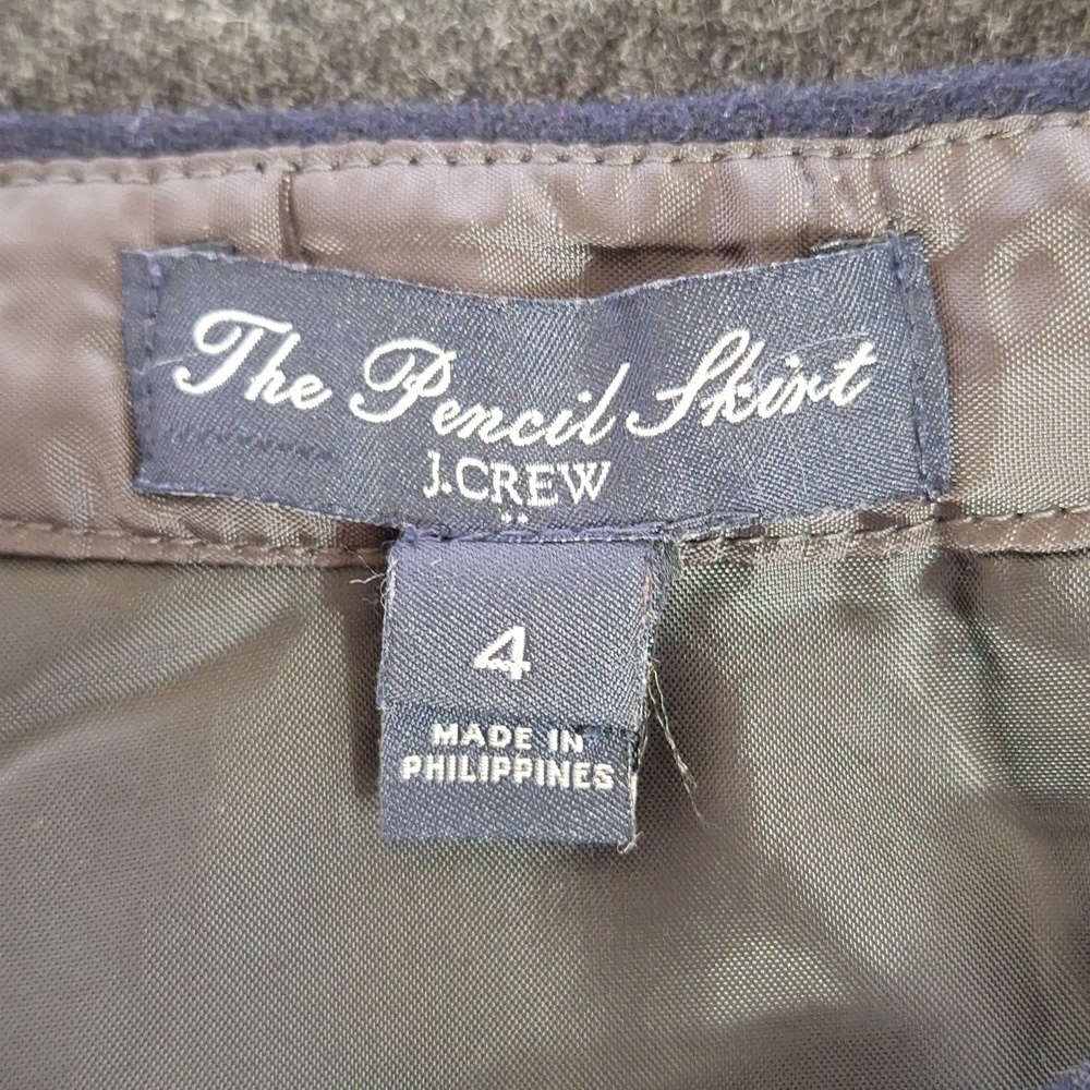 J. CREW Wool Blend  Pencil Skirt Gray - Picture 7 of 8